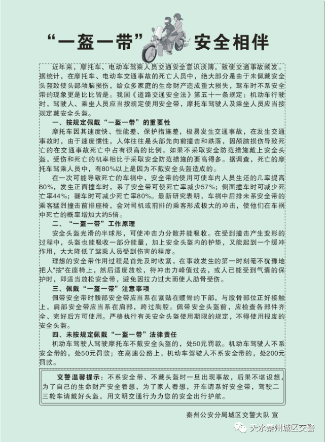 一盔一带 安全相伴