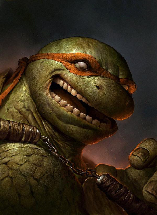当忍者神龟遭遇3d超现实画风,这么霸气的乌龟你见过吗