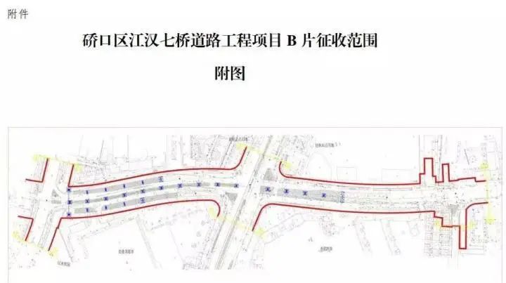 硚口区 江汉七桥道路工程项目b片 征收规模:被征收总户数约 89 户,被