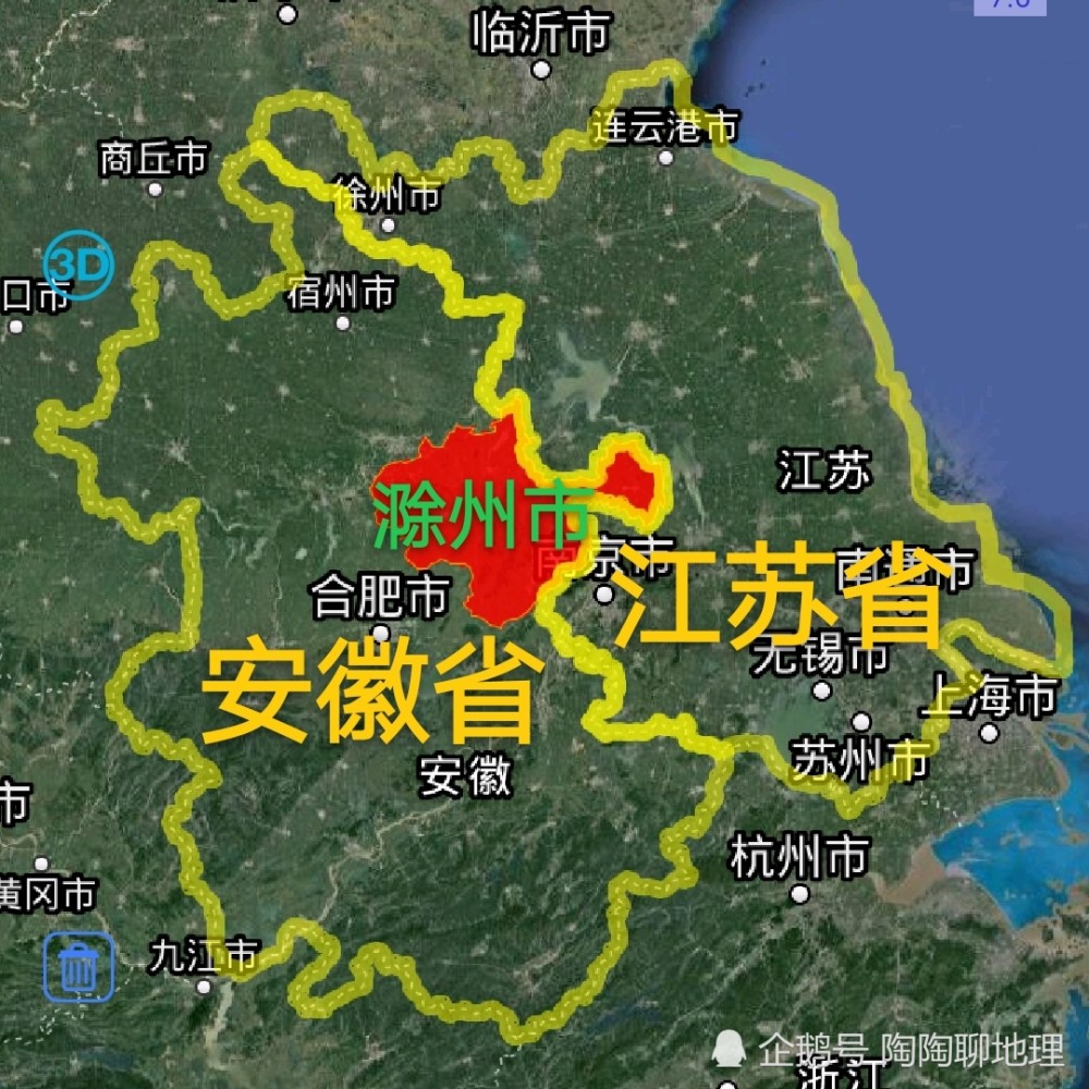 安徽滁州市2区4县2市,建成区面积排名,最大的境内有滁州高铁站