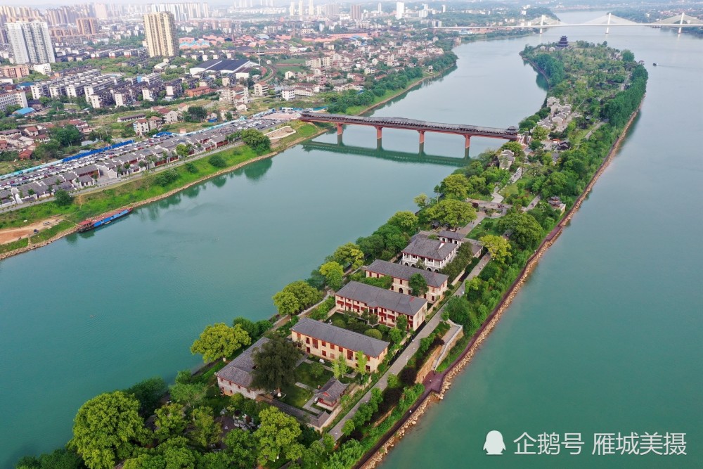 航拍衡阳东洲岛,湘江最美网红岛屿,五一请到这里来打卡