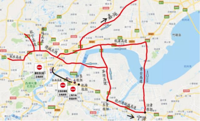 5月10日起s2杭甬高速公路杭州市区施工,附上绕行建议图片