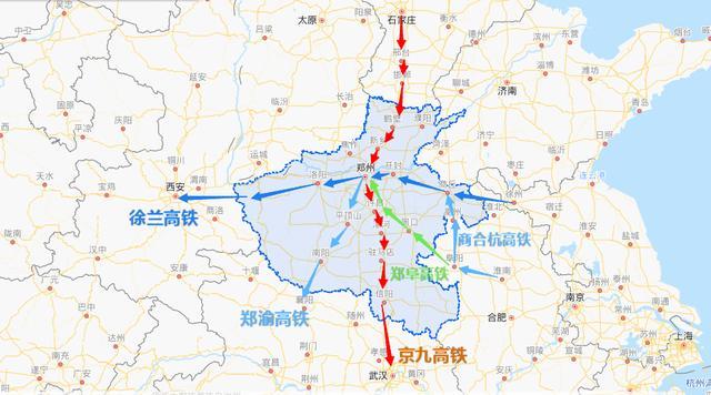 徐兰高铁的组成部分,这条高铁从东到西依次经过河南的商丘,开封,郑州
