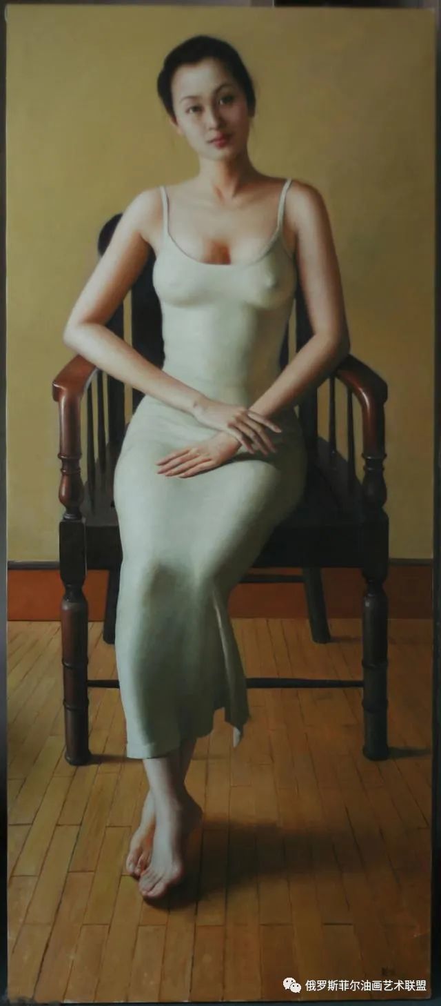 美女油画——写实画家鲍振油画作品欣赏!