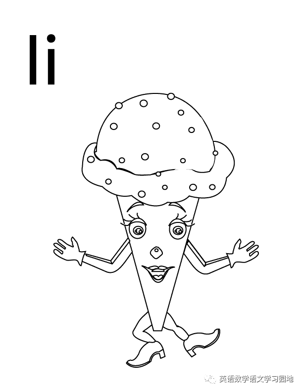 abc儿童26个英语字母涂色画