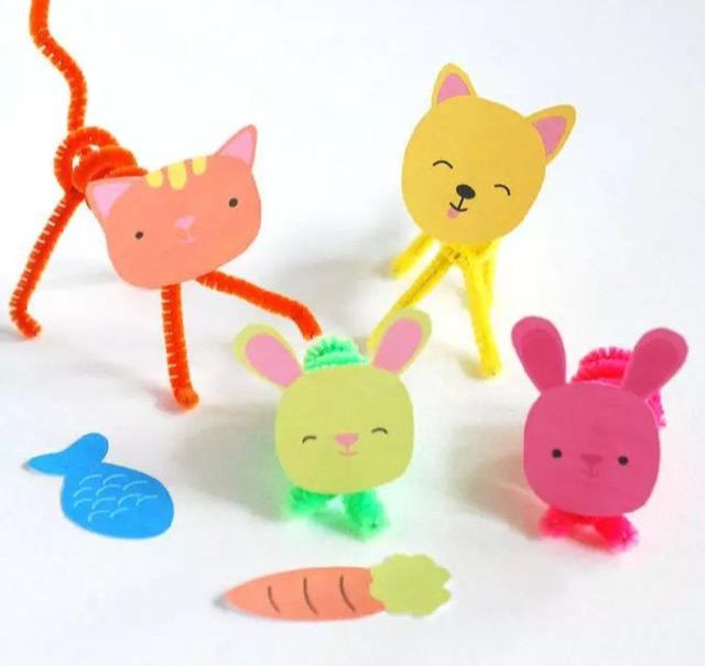 教程一:扭扭棒小猫,小兔子
