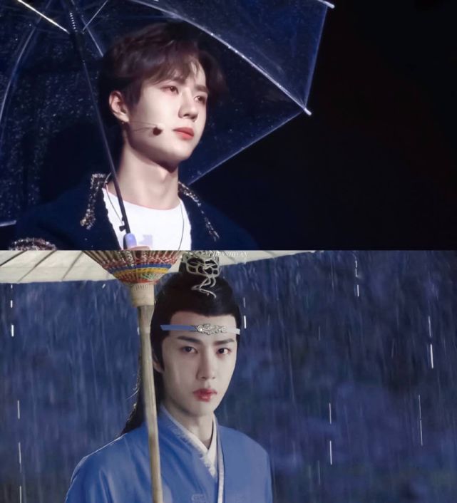 继《陈情令》后,王一博重现雨中撑伞镜头!网友梦回蓝