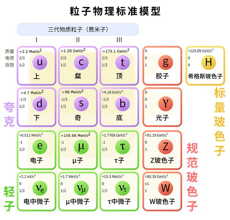 这些基本粒子都是零维的点粒子,我们可以归纳为两类