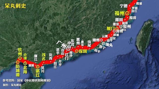 我国沿海高铁通道连接8省2市,沿着1.8万公里海岸线修建