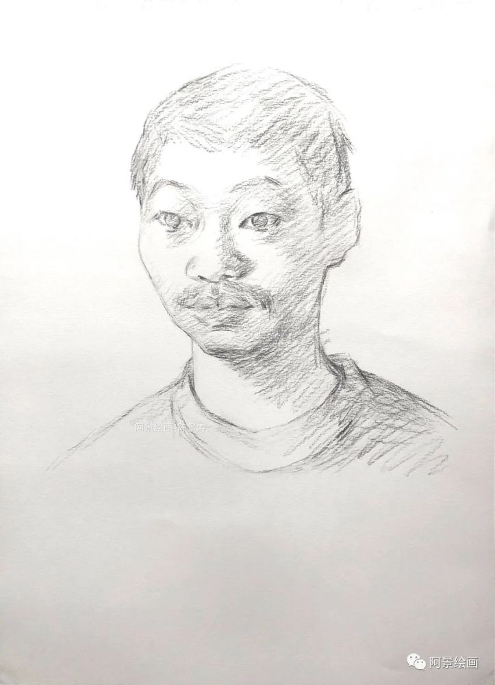 男青年素描肖像