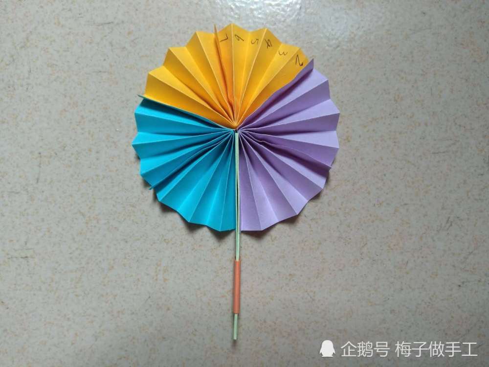 儿童手工折纸,童年玩具纸扇子怎么折?一起来回忆下经典折法吧!