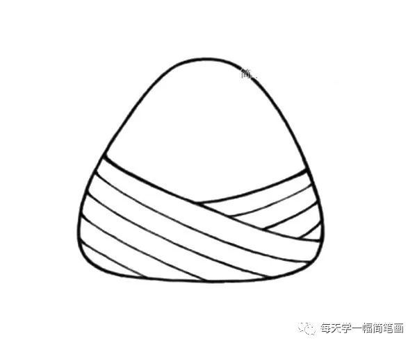 每天学一幅简笔画-各种可爱的端午节卡通粽子简笔画