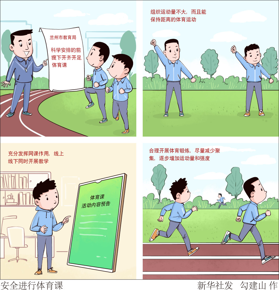 (图表·漫画〔体育〕安全进行体育课(横版)