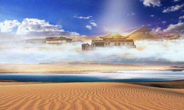沙漠海市蜃楼出现的古代建筑