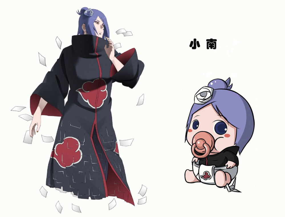 火影:当晓组织成员变成婴儿后,鬼鲛变身鲨鱼宝宝,小南让人想抱回家
