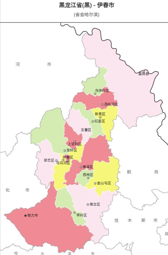 黑龙江行政划分及人口_黑龙江人口密度分布图