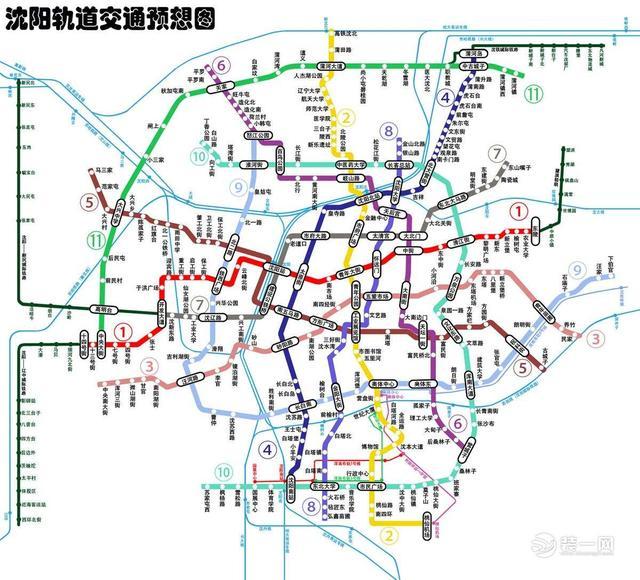 2015年7月,沈阳地铁线网总体规划第三版修编完成,规划显示:沈阳地铁