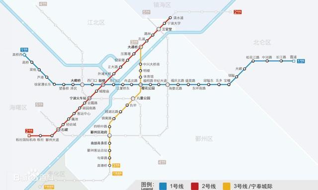 宁波5年内将建成7条地铁线路看看都经过那里