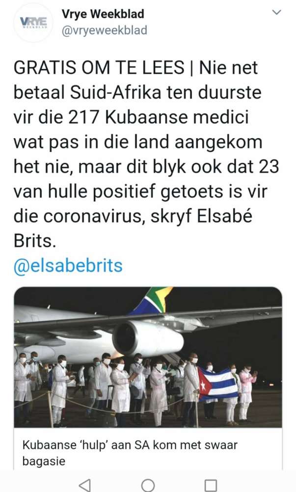 疫情在全球爆发以来,古巴已向意大利,安道尔,安哥拉,伯利兹,多米尼加