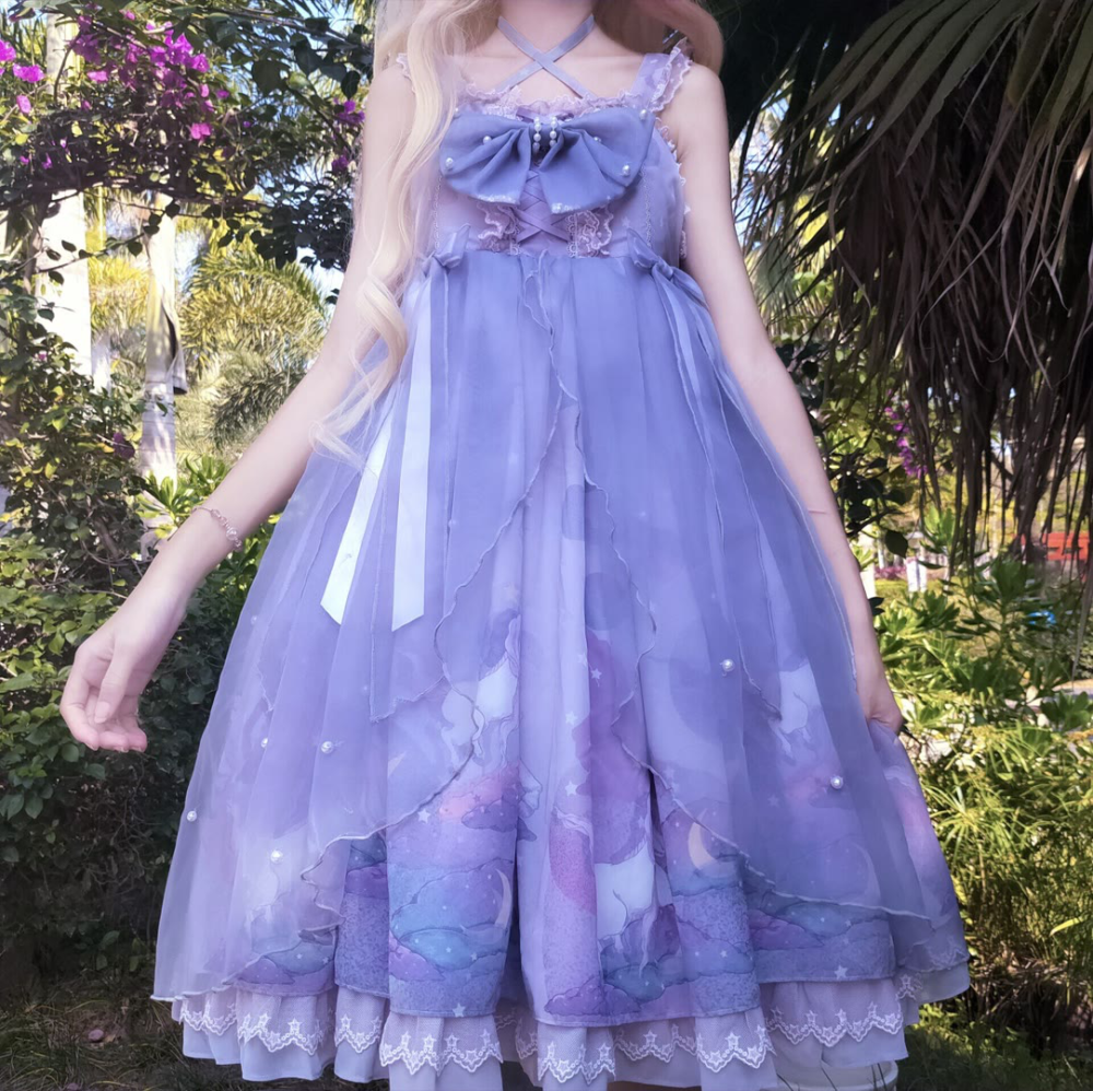 超级美腻的"紫色系"洛丽塔,仙气飘飘的版本,梦幻又