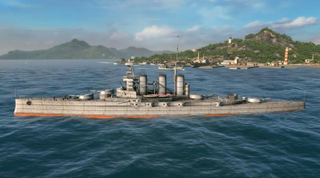 虎级战列巡洋舰,装备4座双联装343毫米主炮,其炮塔布局也被后来英国为