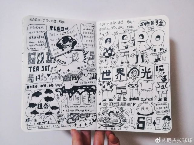 一支笔一个本子就能做出超漂亮的手帐,把生活记录成漫画的样子