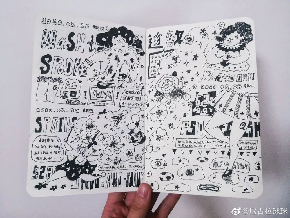 一支笔一个本子就能做出超漂亮的手帐,把生活记录成漫画的样子