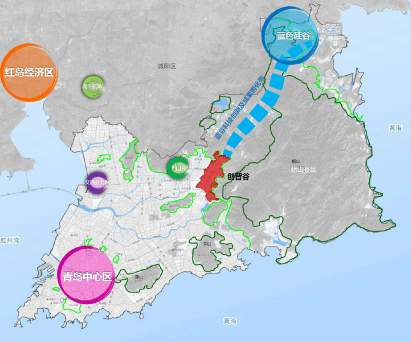 青岛市崂山区创智谷片区控规公示 城乡总用地面积1443.46公顷