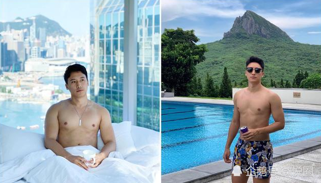 爱游泳的时尚潮男颜值身材均在线，胸肌饱满、腹肌结实，男神啊！