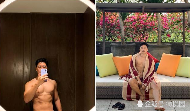 爱游泳的时尚潮男颜值身材均在线，胸肌饱满、腹肌结实，男神啊！