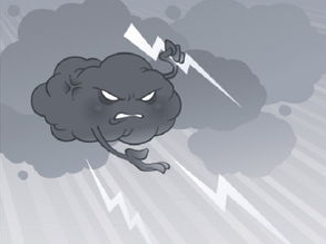 电闪雷鸣,风雨大作, 恐怖吧?