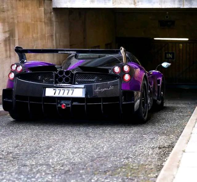 私人订制的帕加尼风神,紫色车漆太好看了