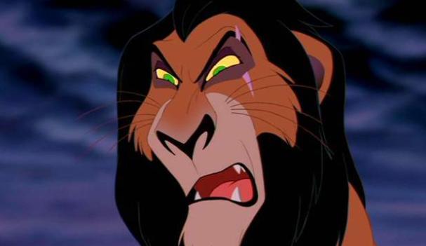 经典的迪士尼动画电影反派《狮子王》刀疤,不接受反驳