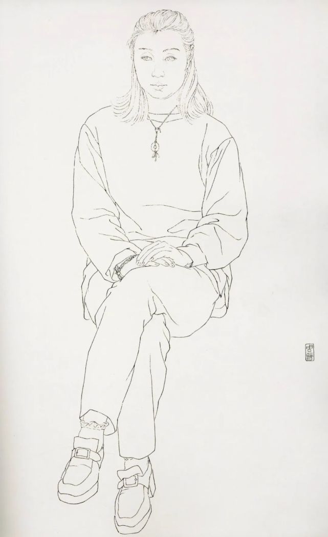怎样画中国画人物线描?