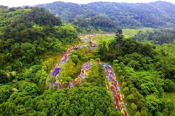 武汉江夏区,有一条环山路,绕山傍水,风景秀丽,它就是江夏绿道.