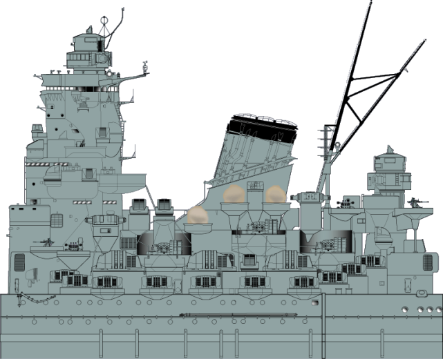 战舰武藏阿号作战时(1944年6月)对空火力增设状况 战舰大和捷一号作战