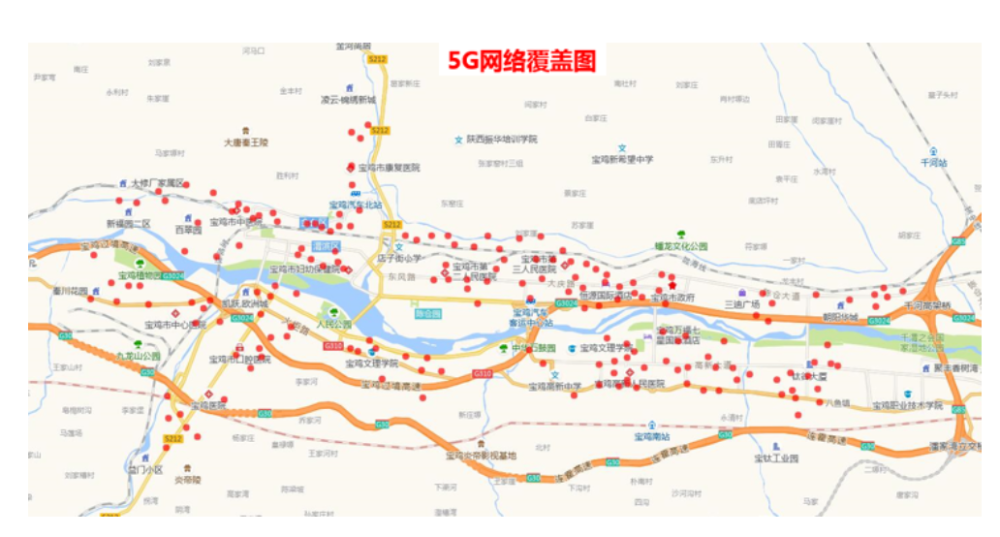 市范围内新增建设627座5g基站,网络建设规模居全省九地市(除西安)之首