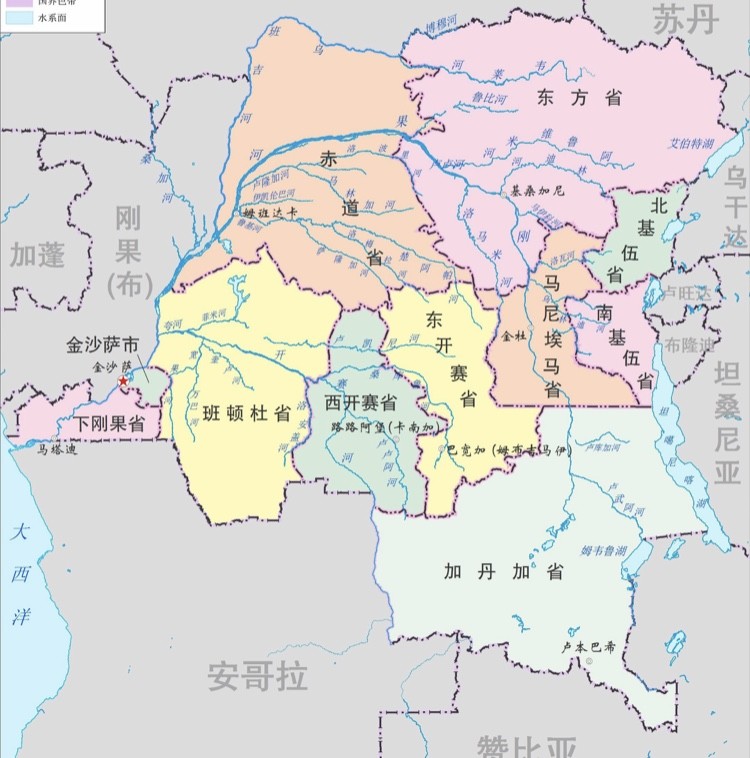 刚果(金)地图