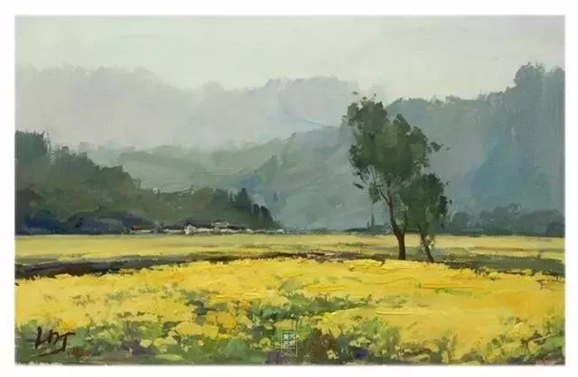 色彩风景画要学会一些局部的画法 9/树 风景色彩很多都会画到树.