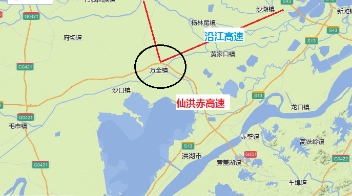 湖北洪湖的一个镇未来交通优势将超过市区有2条高速和1条铁路