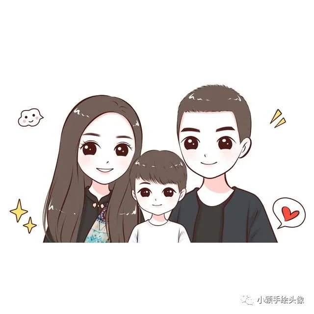 动漫图片,幸福甜蜜的头像,全家福必备