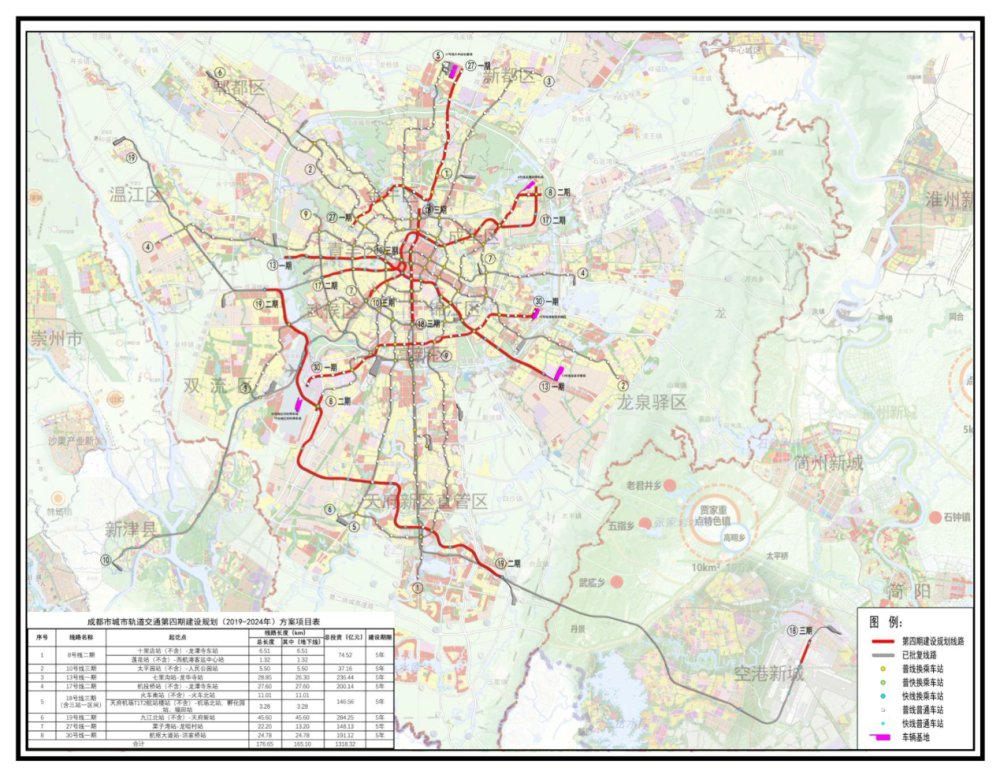 成都地铁第四期规划