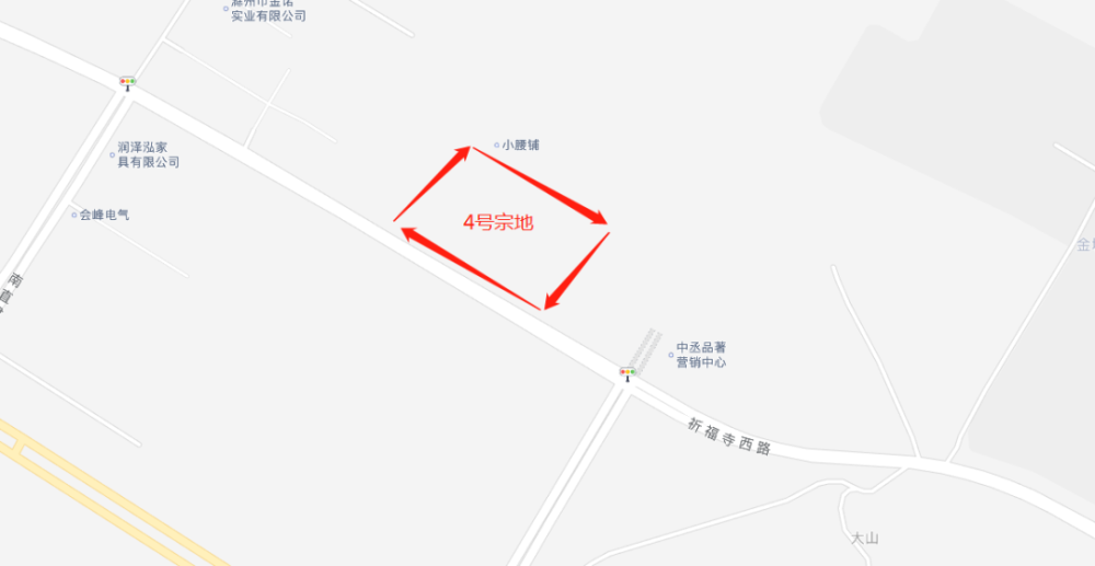 4号宗地位于全椒路与祈福寺路交叉口西北侧,占地面积67864,用途规划