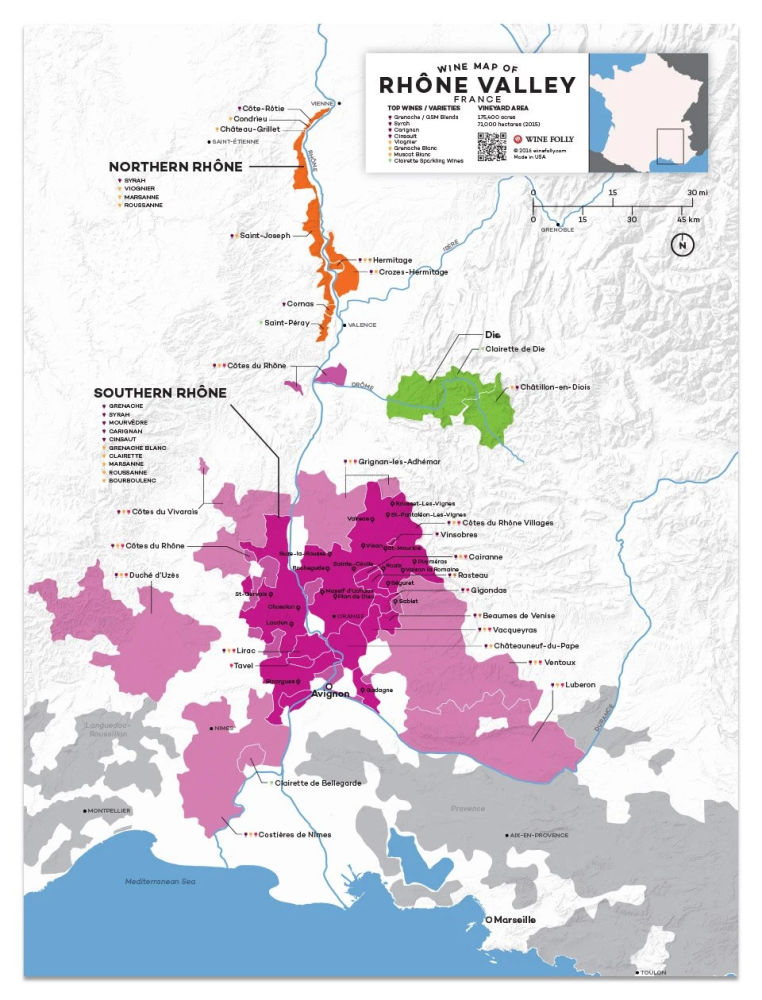 卢瓦尔河谷产区地图-wine map of loire valley