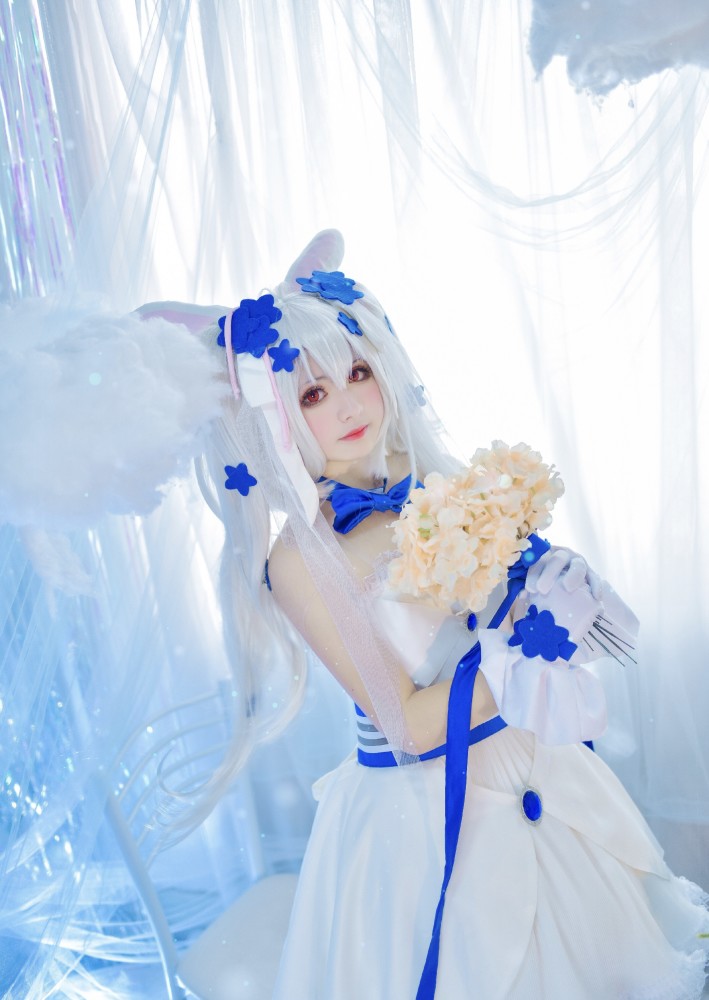 碧蓝航线拉菲,白兔与契约花嫁cos