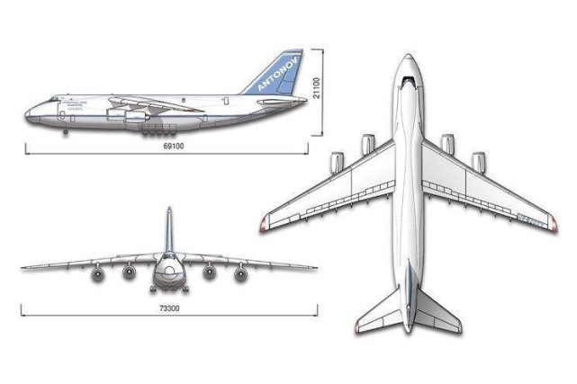 安-124运输机三视图