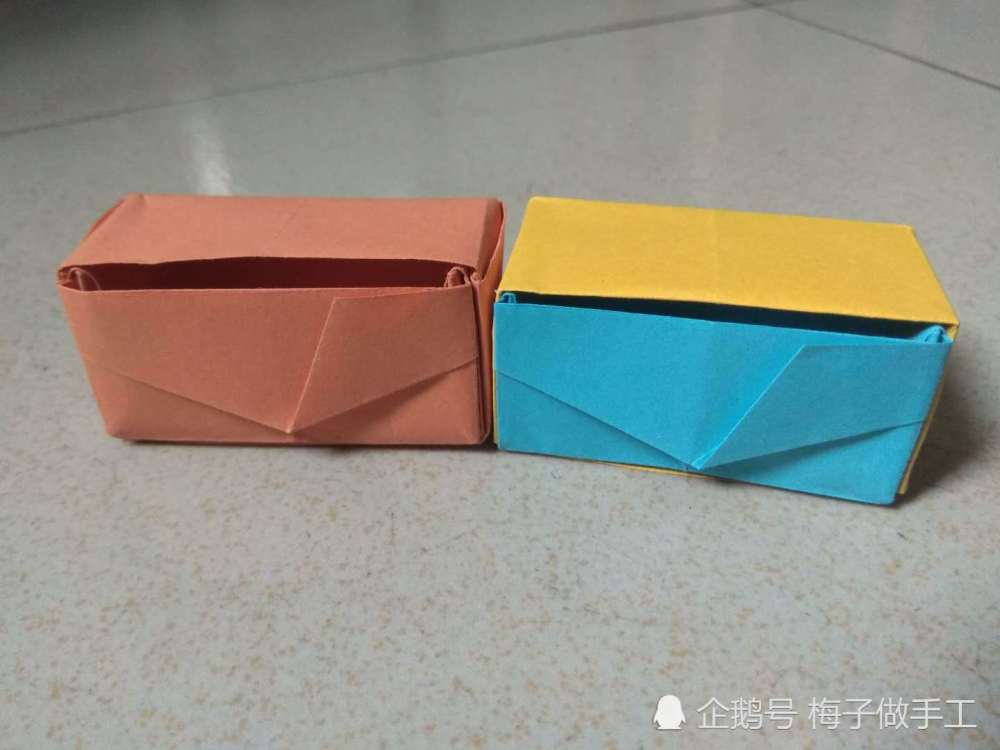 儿童手工折纸,抽屉怎么折?简单,只需两张正方形折纸