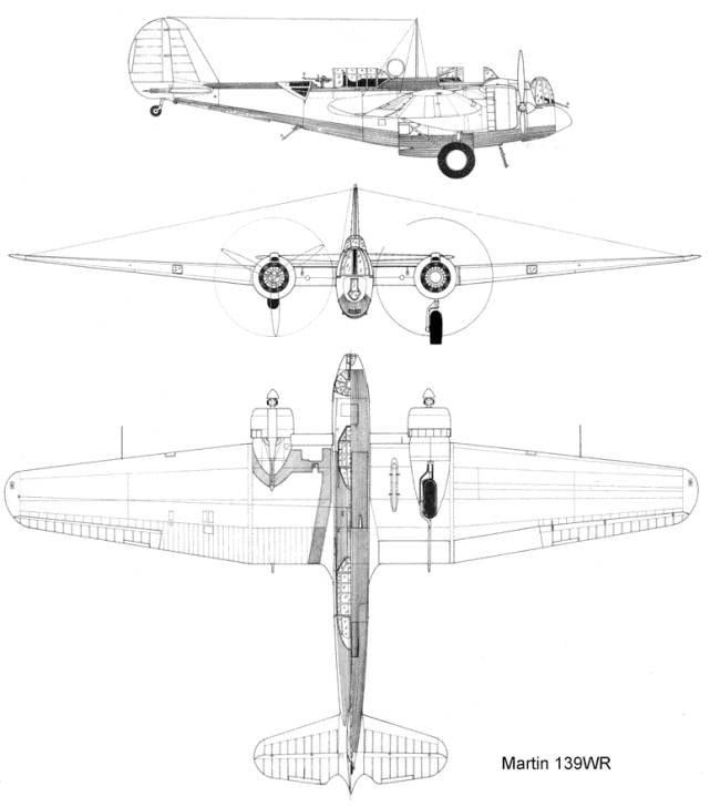 b-10轰炸机的三视图