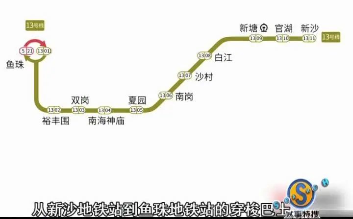 广州地铁13号线正在全力抢修轻轨受热捧街坊出行选择多
