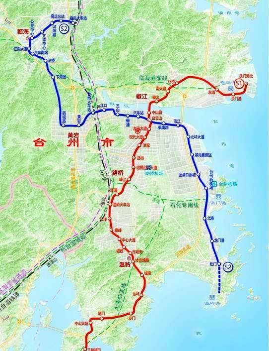 台州规划建设s1,s2线轨道交通,远期规划10条线,促进都市融合